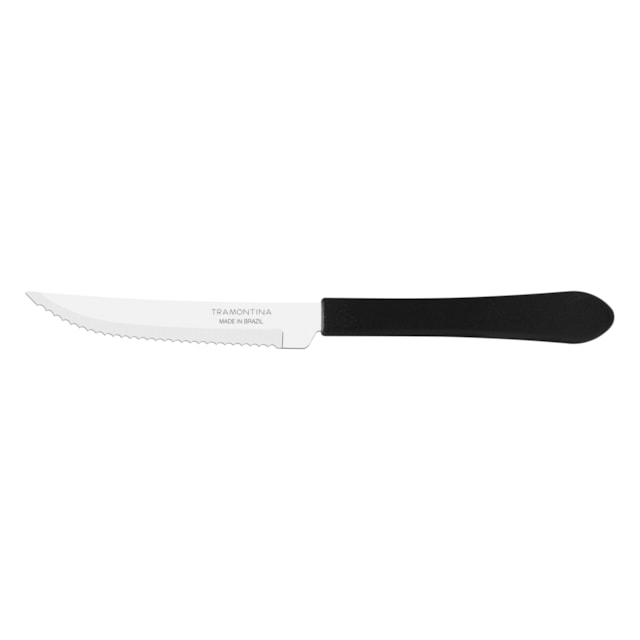 Faca para Churrasco Tramontina Leme com Lâmina em Aço Inox e Cabo de Polipropileno 4" Preto Faca para Churrasco Tramontina Leme com Lâmina em Aço Inox e Cabo de Polipropileno 4" Preto