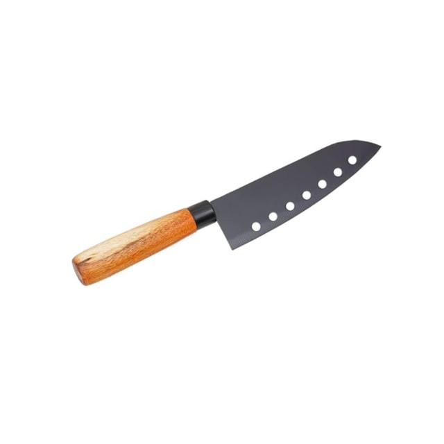 Faca Santoku Inox Cor Grafite Cabo Acácia 7" Mimo Style Faca Santoku Inox Cor Grafite Cabo Acácia 7" Mimo Style
