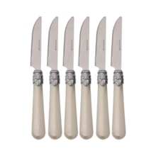 Facas De Churrasco Romantic Perola 6 Peças Mimo Style Facas De Churrasco Romantic Perola 6 Peças Mimo Style