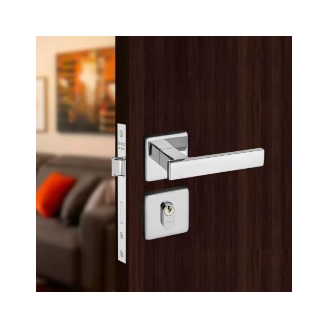 Fechadura de Aço Externa Zamac Concept 408 com Roseta Cromada - Pado Fechadura de Aço Externa Zamac Concept 408 com Roseta Cromada - Pado