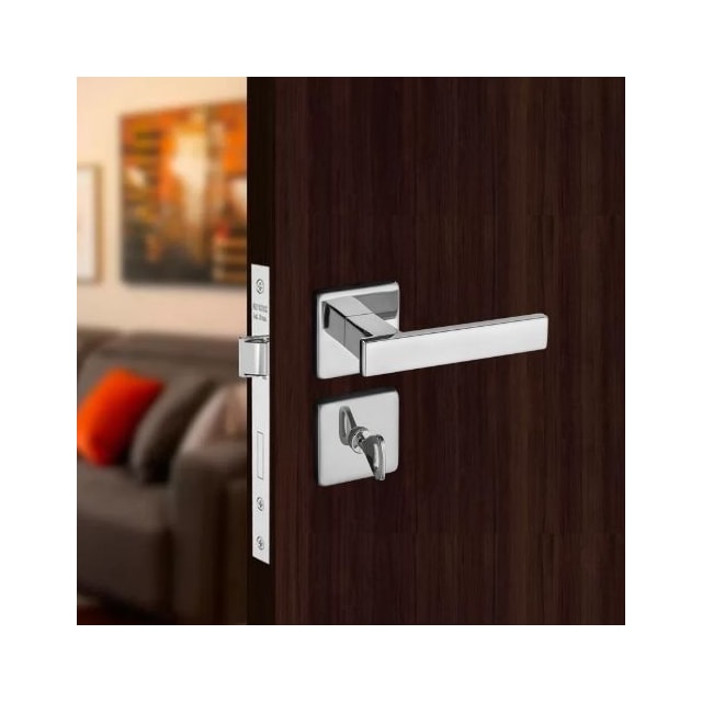 Fechadura de Aço para Banheiro Zamac Concept 408 com Roseta Cromada - Pado Fechadura de Aço para Banheiro Zamac Concept 408 com Roseta Cromada - Pado