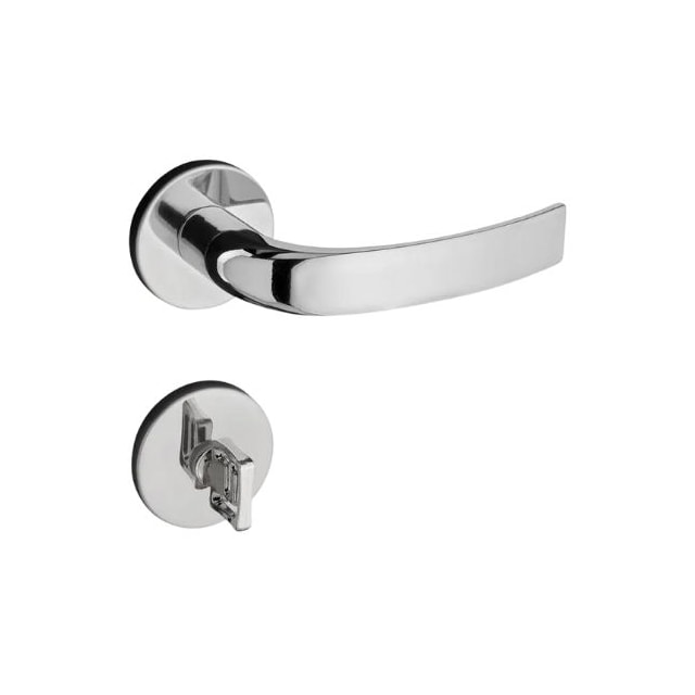 Fechadura de Aço para Banheiro Zamac Copa 962 com Roseta Cromada - Pado Fechadura de Aço para Banheiro Zamac Copa 962 com Roseta Cromada - Pado