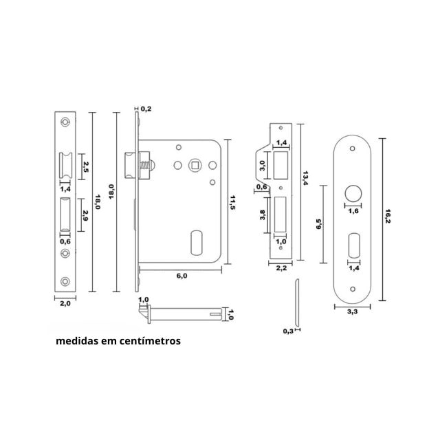 Fechadura em Aço Inox Externa Premium 2600/31 - Aliança