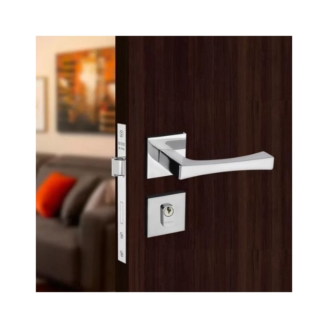 Fechadura Externa Vivaldi Roseta 885 Quadrada Cromada - Pado Fechadura Externa Vivaldi Roseta 885 Quadrada Cromada - Pado