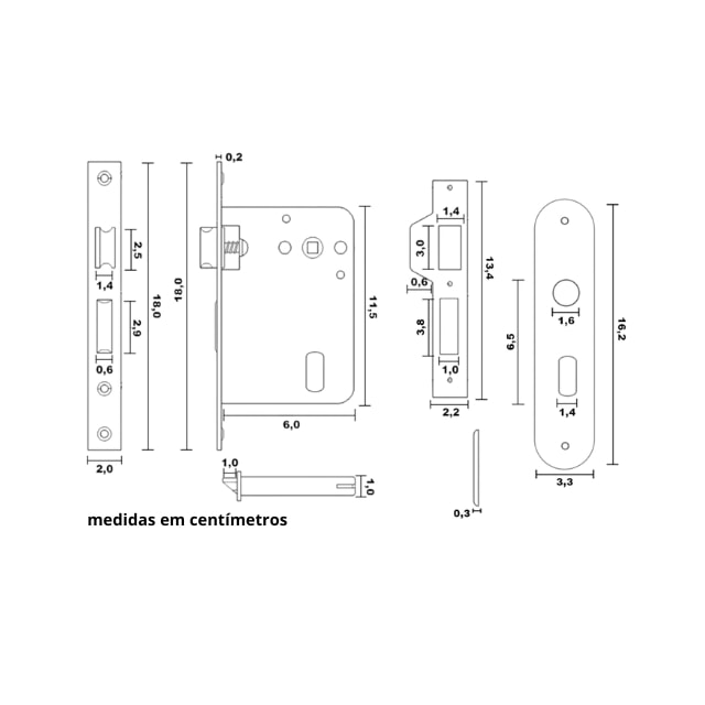 Fechadura Inox Premium Externa 2600/71 IP - Aliança