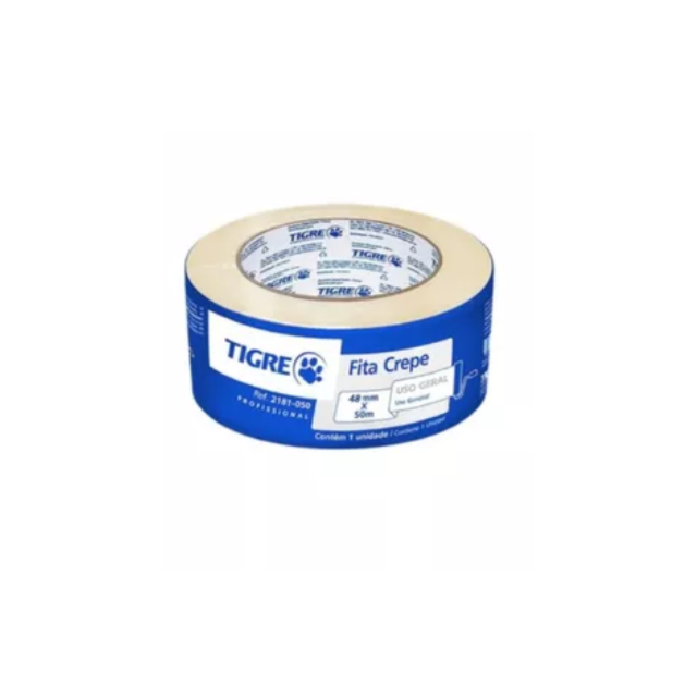 Fita Crepe 48mm x 50m - Tigre Fita Crepe 48mm x 50m - Tigre