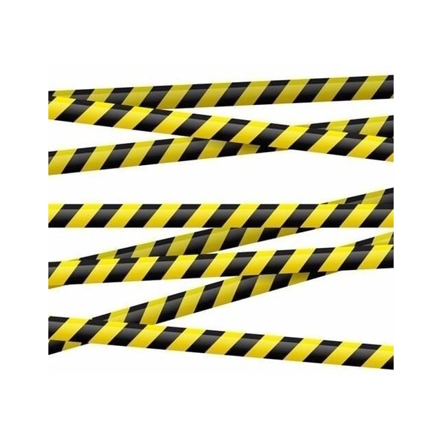 Fita de Demarcação de Área 70mm x 200m Zebrada Amarelo com Preto - Adere Fita de Demarcação de Área 70mm x 200m Zebrada Amarelo com Preto - Adere