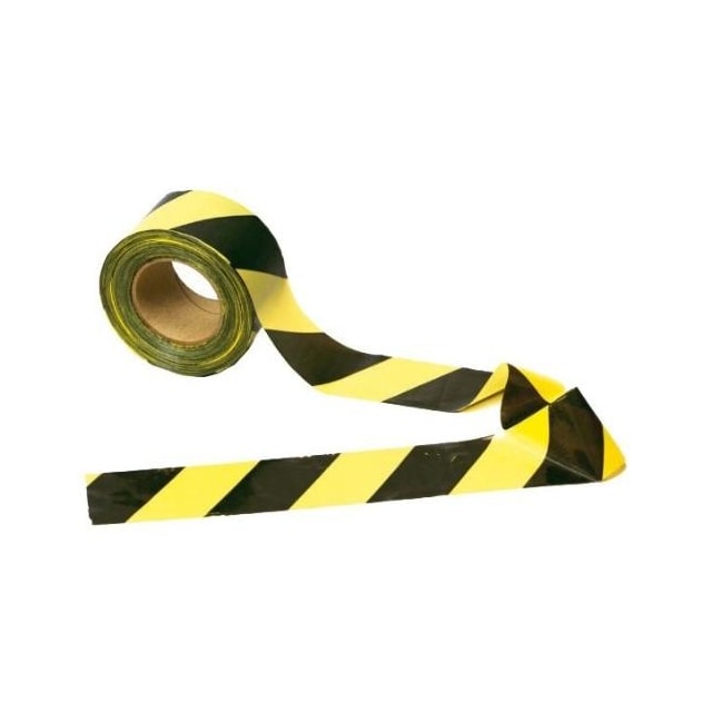 Fita de Demarcação de Área 70mm x 200m Zebrada Amarelo com Preto - Adere Fita de Demarcação de Área 70mm x 200m Zebrada Amarelo com Preto - Adere