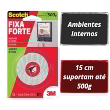 Fita Dupla Face 12mm x 1,5M FixFort - 3M Fita Dupla Face 12mm x 1,5M FixFort - 3M