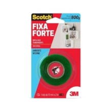 Fita Dupla Face 19mm x 2M Transparente FixFort - 3M Fita Dupla Face 19mm x 2M Transparente FixFort - 3M