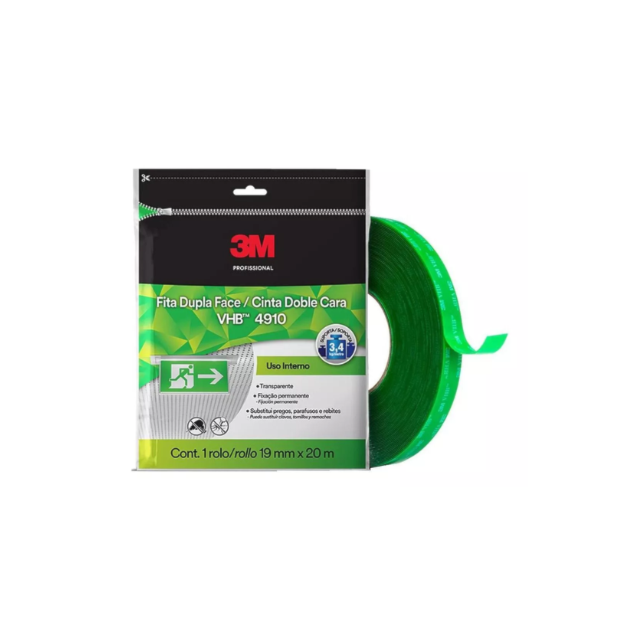 Fita Dupla Face VHB 4910 25mm x 20M - 3M Fita Dupla Face VHB 4910 25mm x 20M - 3M