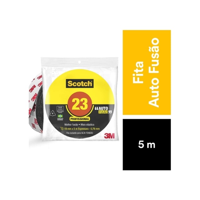 Fita Isolante Autofusão 19mm x 5m - 3M Fita Isolante Autofusão 19mm x 5m - 3M