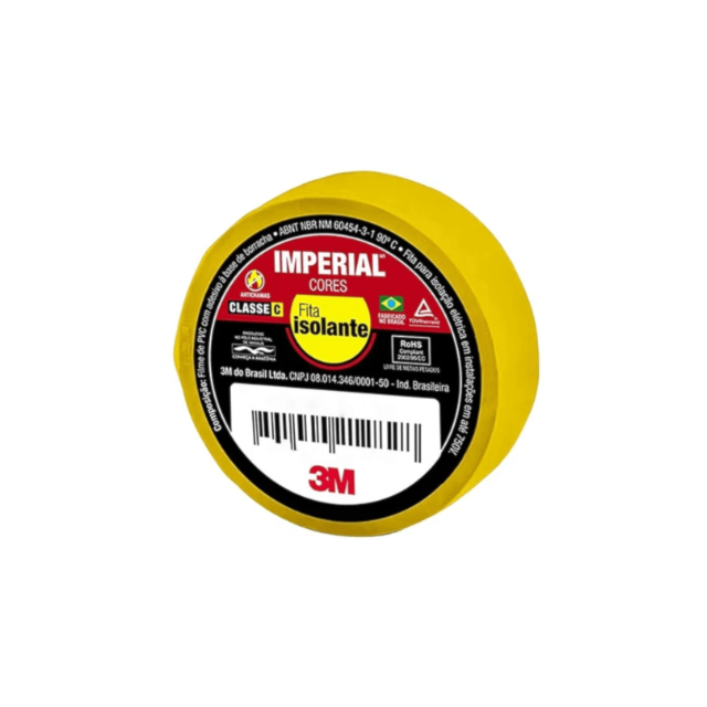Fita Isolante Imperial Amarela 10M x 18mm - 3M Fita Isolante Imperial Amarela 10M x 18mm - 3M