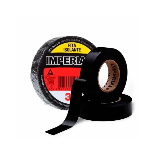 Fita Isolante Imperial Preta 18mm x 10m - 3M Fita Isolante Imperial Preta 18mm x 10m - 3M