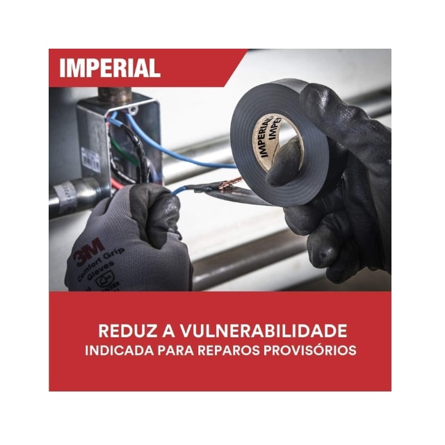 Fita Isolante Imperial Preta 18mm x 10m - 3M Fita Isolante Imperial Preta 18mm x 10m - 3M