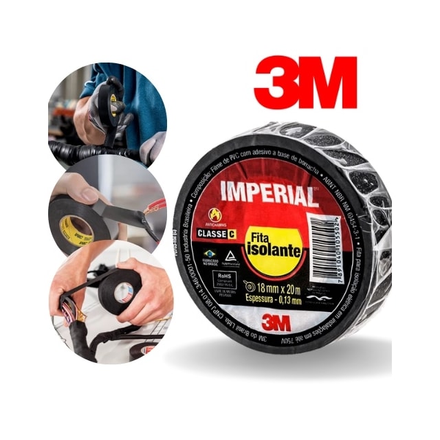 Fita Isolante Slim 18mm x 20m Imperial - 3M Fita Isolante Slim 18mm x 20m Imperial - 3M