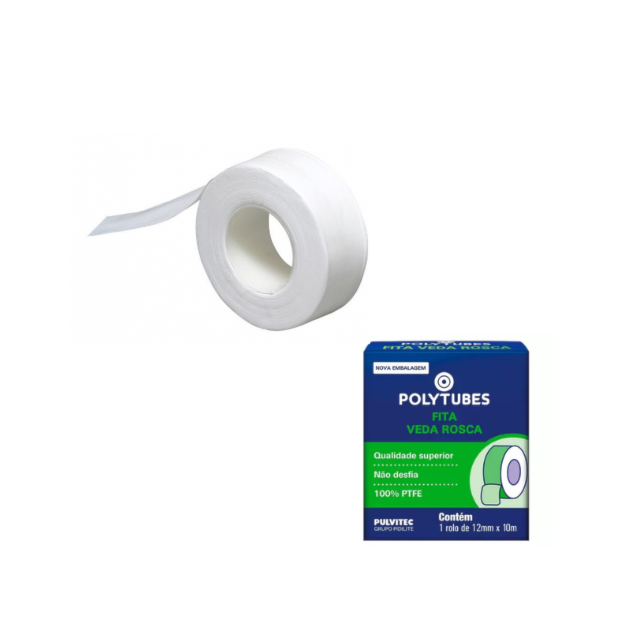 Fita Veda-Rosca 12mm x 10M - PULVITEC Fita Veda-Rosca 12mm x 10M - PULVITEC