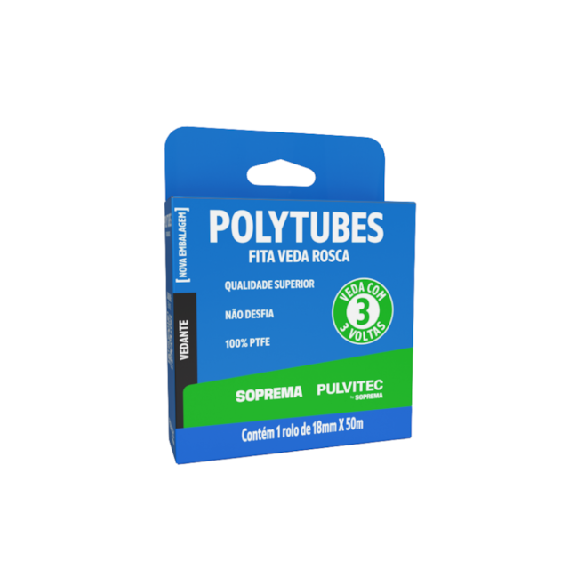 Fita Veda Rosca Polytubes 18mm x 50M - PULVITEC