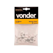 Fixa Fio 10mm Redondo Branco 20 Peças - VONDER