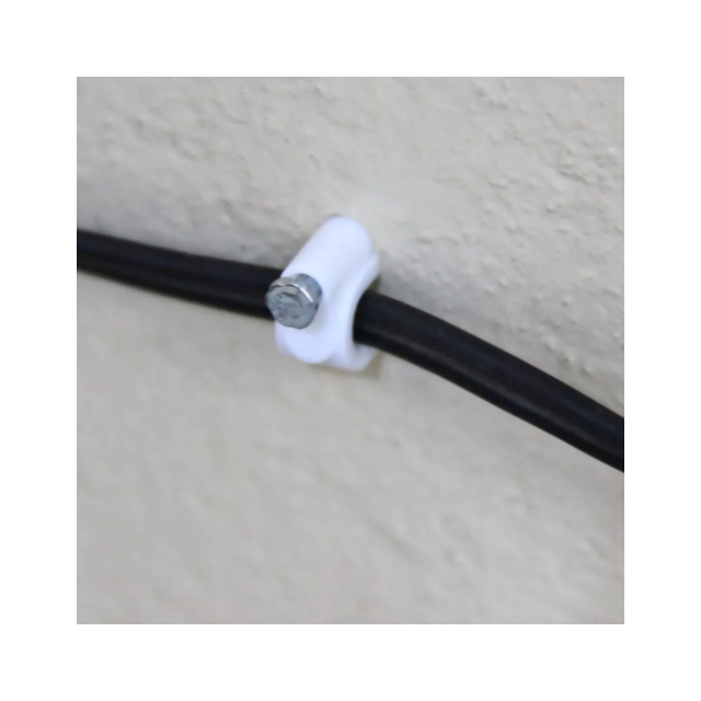 Fixa Fio 6mm Coax 20 Peças Branco - DIMAX