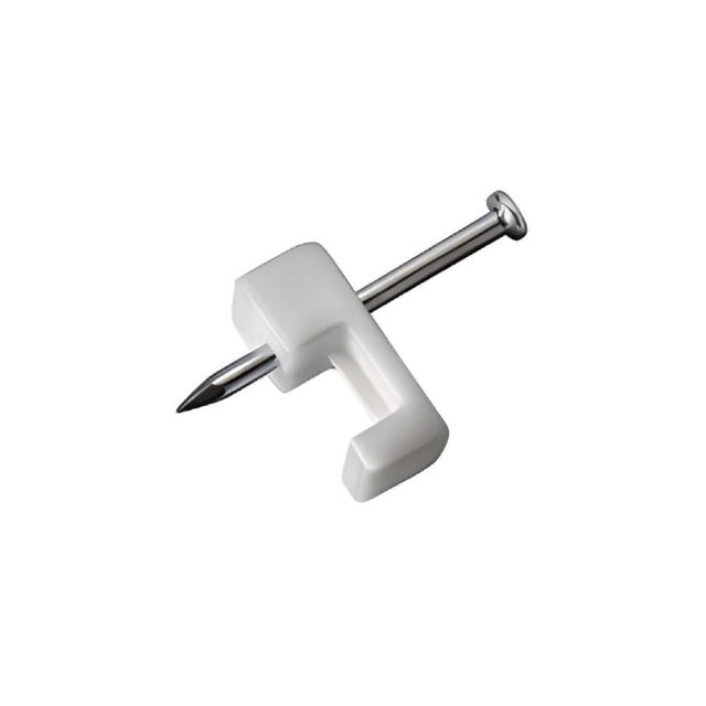 Fixa Fio Coaxial 10mm Branco - DIMAX Fixa Fio Coaxial 10mm Branco - DIMAX