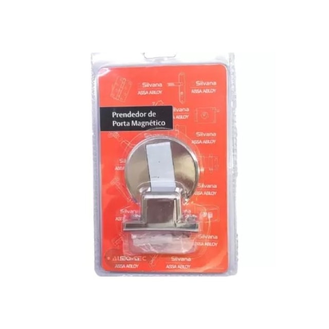 Fixador de Porta Magnético Zamac Niquelado - SILVANA Fixador de Porta Magnético Zamac Niquelado - SILVANA
