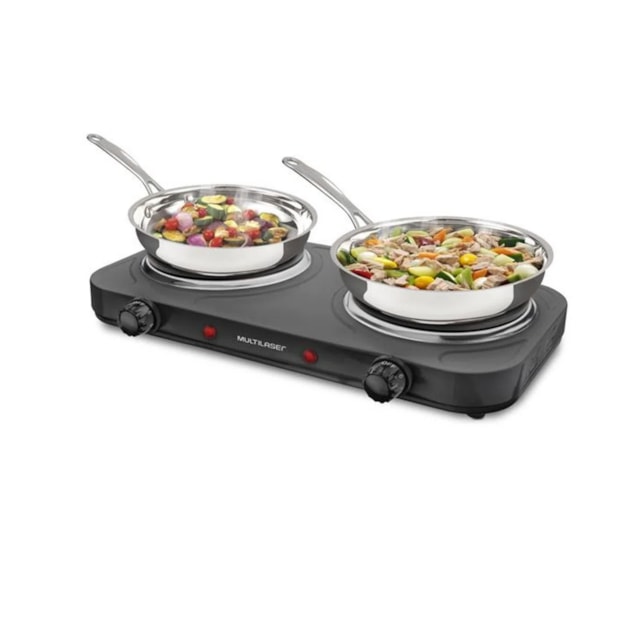 Fogão Elétrico Multilaser Easy Cook Duo 2 Bocas 2000W 127v