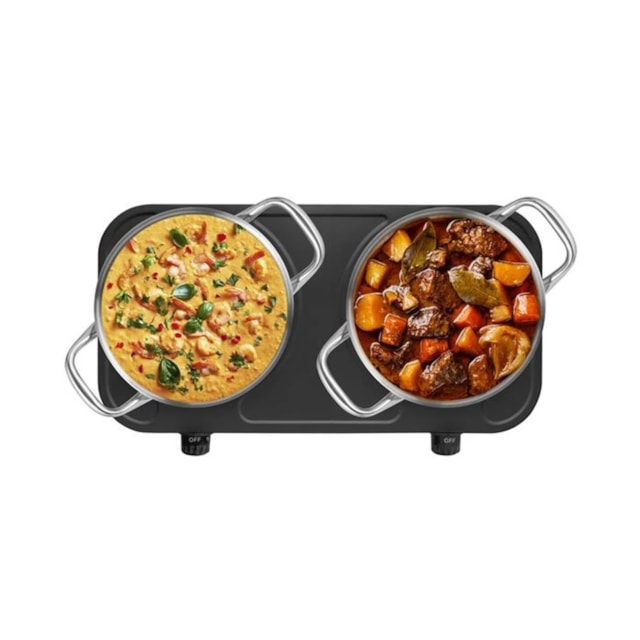 Fogão Elétrico Multilaser Easy Cook Duo 2 Bocas 2000W 127v