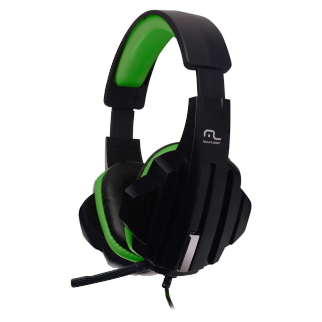 Fone De Ouvido Headset Gamer P2/Cabo Nylon Verde Multilaser - PH123