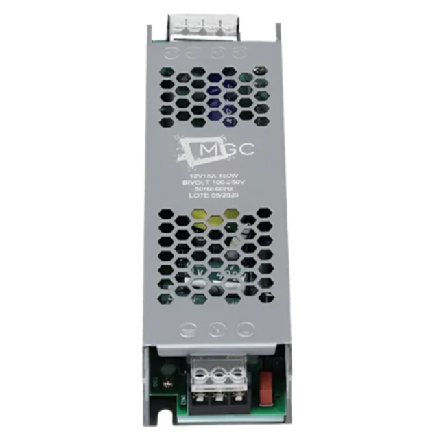 Fonte Chaveada Slim 12v 15A 180W - MGC Fonte Chaveada Slim 12v 15A 180W - MGC