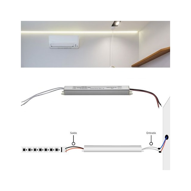 Fonte para Fita de Led 12V 3A 36w - PIX