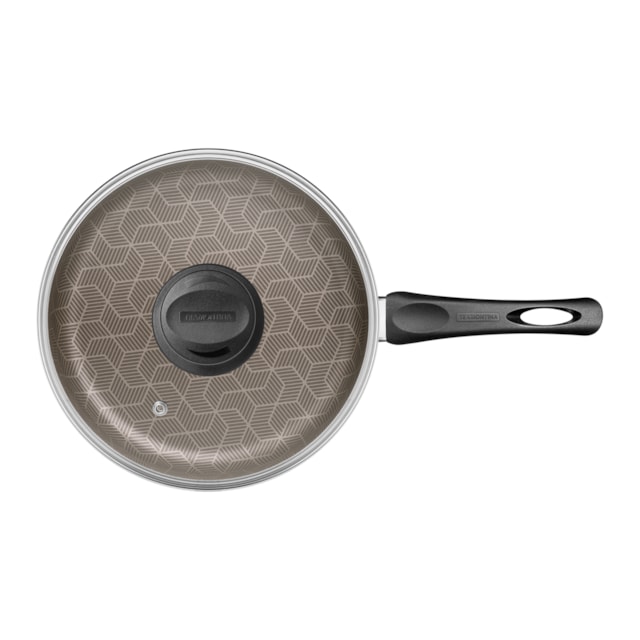 Frigideira Reta Vermelha Tramontina Paris em Alumínio Antiaderente com Tampa de Vidro 22 cm Frigideira Reta Vermelha Tramontina Paris em Alumínio Antiaderente com Tampa de Vidro 22 cm