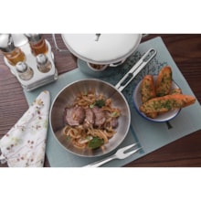 Frigideira Tramontina Allegra em Aço Inox com Fundo Triplo 24 cm 2,1 L Frigideira Tramontina Allegra em Aço Inox com Fundo Triplo 24 cm 2,1 L