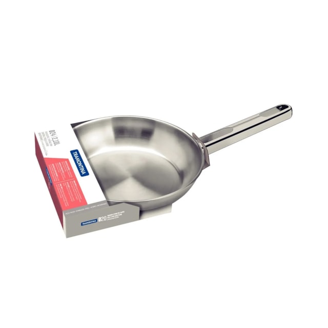 Frigideira Tramontina Allegra em Aço Inox com Fundo Triplo 24 cm 2,1 L Frigideira Tramontina Allegra em Aço Inox com Fundo Triplo 24 cm 2,1 L