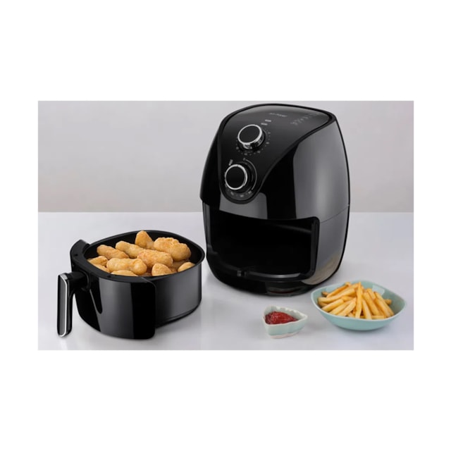 Fritadeira Elétrica Air Fryer 4 Litros 1500W Preta Multilaser 127v