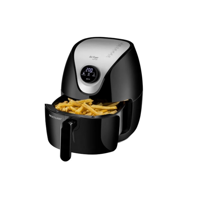 Fritadeira Elétrica Air Fryer 4L Digital 1500W Preta Multilaser 220v Fritadeira Elétrica Air Fryer 4L Digital 1500W Preta Multilaser 220v