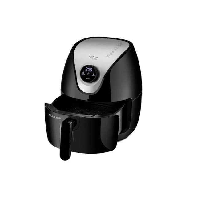 Fritadeira Elétrica Air Fryer 4L Digital 1500W Preta Multilaser 220v Fritadeira Elétrica Air Fryer 4L Digital 1500W Preta Multilaser 220v