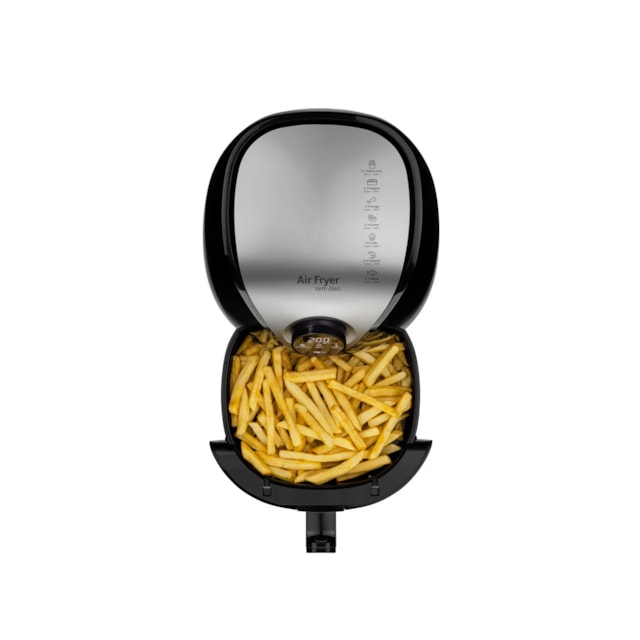 Fritadeira Elétrica Air Fryer 4L Digital 1500W Preta Multilaser 220v Fritadeira Elétrica Air Fryer 4L Digital 1500W Preta Multilaser 220v