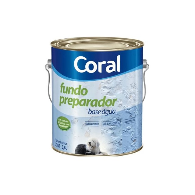 Fundo Preparador a Base de Água Incolor 3,6 Litros - Coral