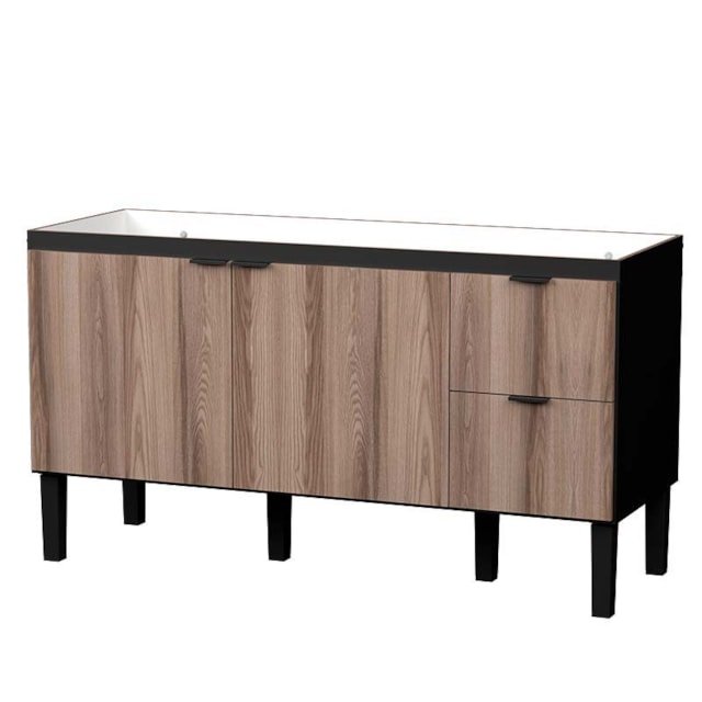 Gabinete Cozinha 1,50m Madeira Colibri Preto/Tamarindo - COZIMAX Gabinete Cozinha 1,50m Madeira Colibri Preto/Tamarindo - COZIMAX