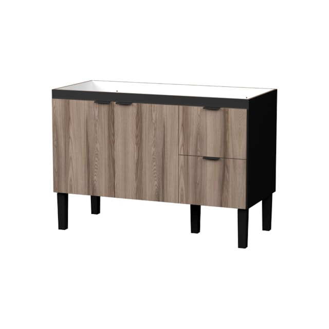 Gabinete Cozinha 120cm Madeira Calibri Preto/Tamarindo - Cozimax