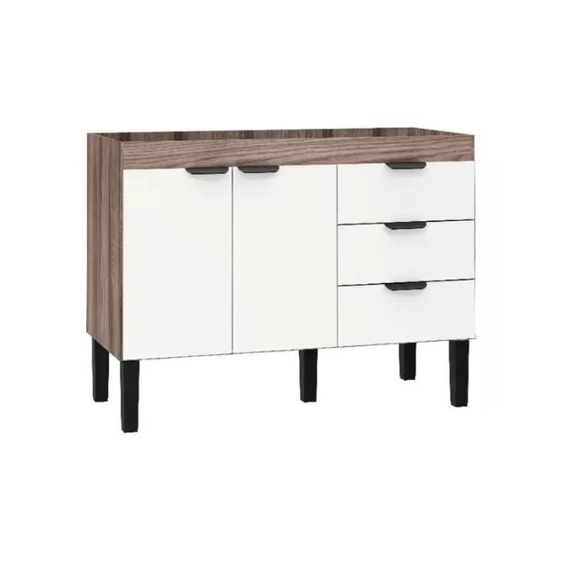 Gabinete Cozinha 120cm Madeira Flamingo Tamarindo/Branco - Cozimax