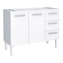Gabinete de Aço para Pia 120cm Vênus 3G Branco - COZIMAX Gabinete de Aço para Pia 120cm Vênus 3G Branco - COZIMAX