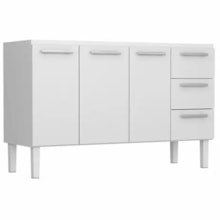 Gabinete de Aço para Pia 150cm Vênus Flat 3G Branco - Cozimax Gabinete de Aço para Pia 150cm Vênus Flat 3G Branco - Cozimax