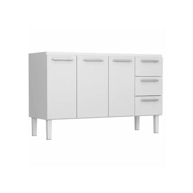 Gabinete de Aço para Pia 150cm Vênus Flat 3G Branco - Cozimax Gabinete de Aço para Pia 150cm Vênus Flat 3G Branco - Cozimax