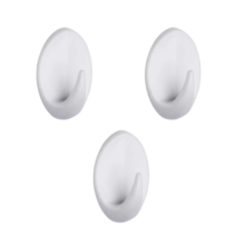 Gancho Branco Adesivo ABS 3 Peças - KALA Gancho Branco Adesivo ABS 3 Peças - KALA