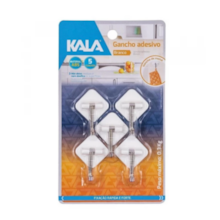 Gancho Branco Adesivo ABS 5 Peças - KALA Gancho Branco Adesivo ABS 5 Peças - KALA