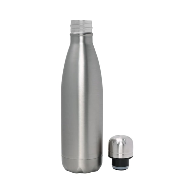 Garrafa Térmica de Parede Dupla 500ml Mimo Style Prata