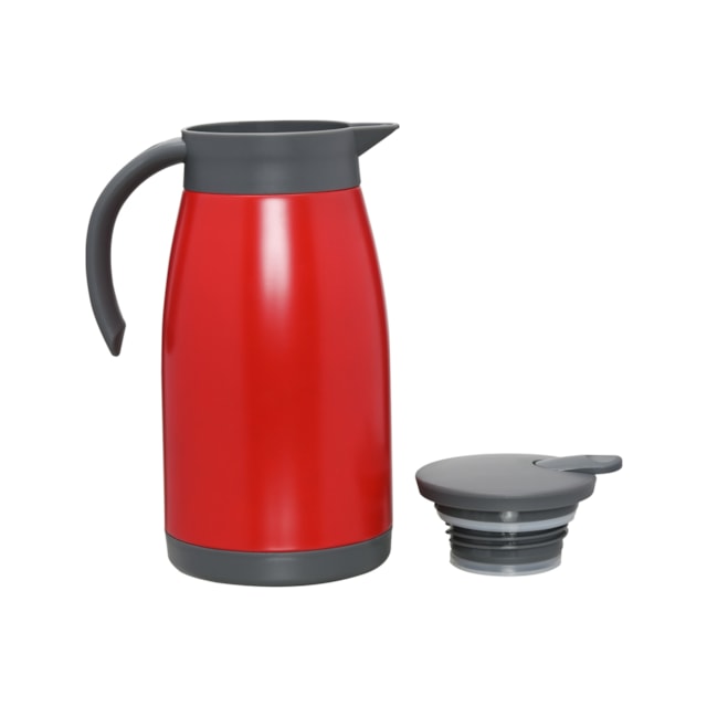 Garrafa Térmica Parede Dupla Aço Inox 1L Mimo Style Vermelho