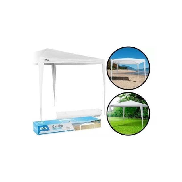 Gazebo 3x3m Branco - KALA Gazebo 3x3m Branco - KALA